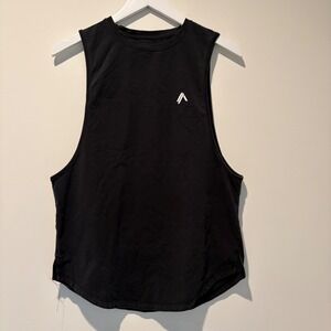 Alphalete Athletics Mens Black Graphic Muscle Tank Top Sleeveless Gym Shirt